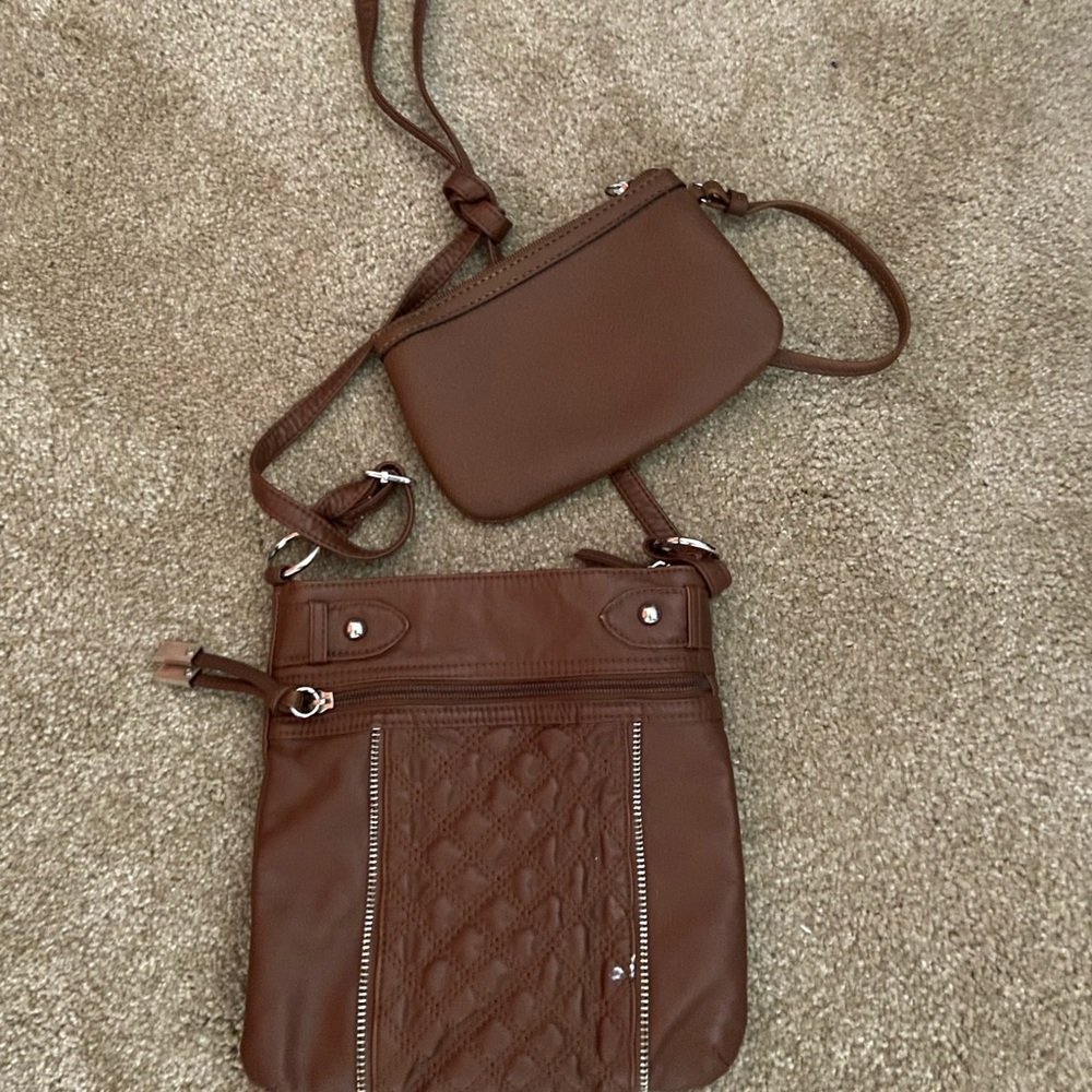 Brown Crossbody + Wallet Set